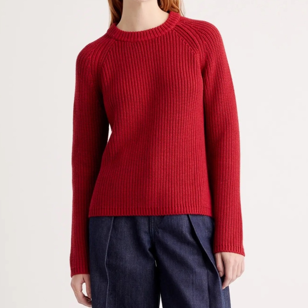 NWT Quince 100% organic cotton fisherman crew sweater